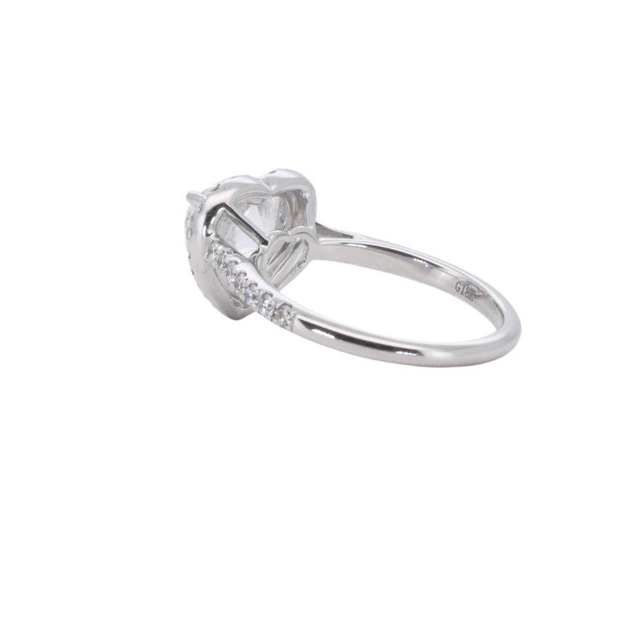 18k White Gold Heart Ring with 2.27 Carat of Natural Diamonds GIA Certificate 5