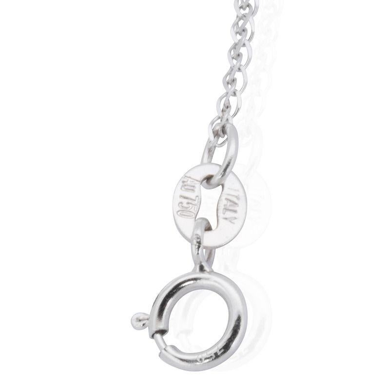 Collier étincelant en or blanc 18 carats avec diamants naturels de 0,15 carat Pour femmes en vente