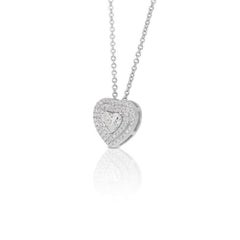 Sparkling 18K White Gold Necklace with Natural Diamond