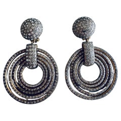Sparkling 1980s Valentino Rhinestone Clip-On Earrings – Vintage Glamour