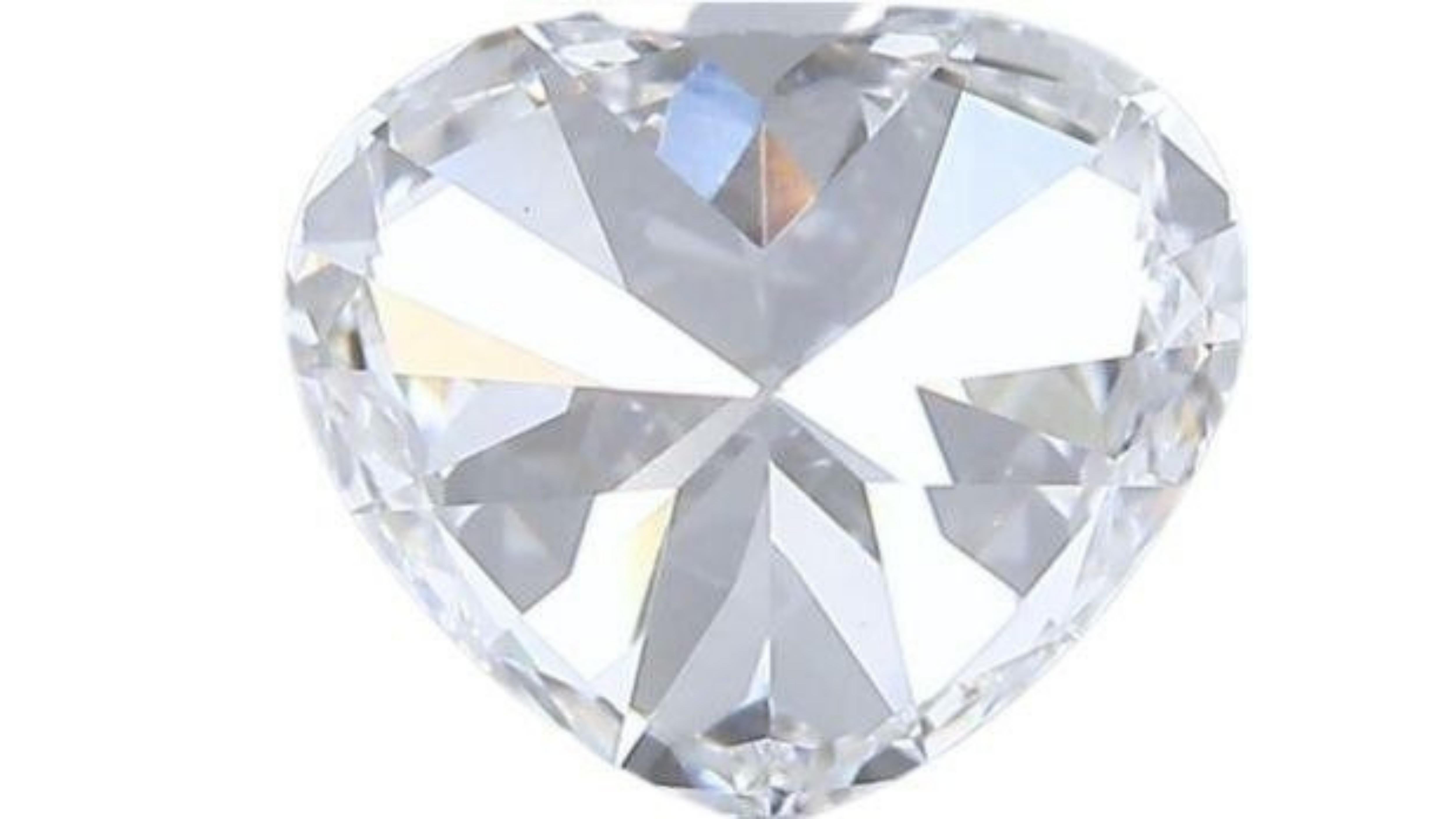 Étincelant 1pc. 1.01ct. Diamant naturel Brilliante en forme de coeur en vente 1