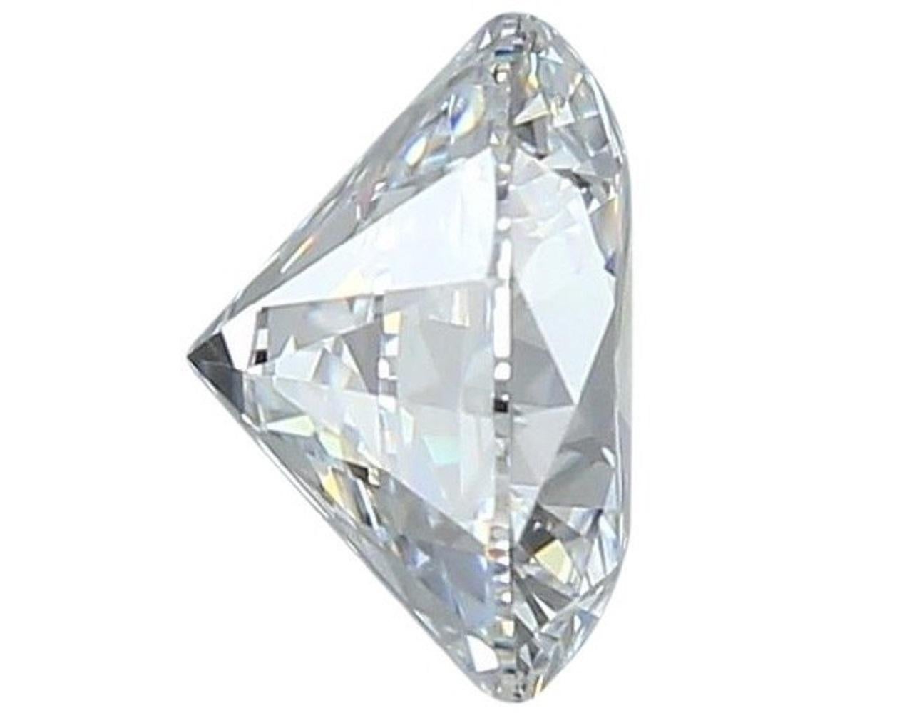 1 diamant brillant rond naturel sans défaut de 0,52 carat D IF avec une triple coupe excellente. Il bénéficie du meilleur classement possible en termes de couleur et de clarté. Ce diamant est accompagné d'un certificat IGI et d'un numéro