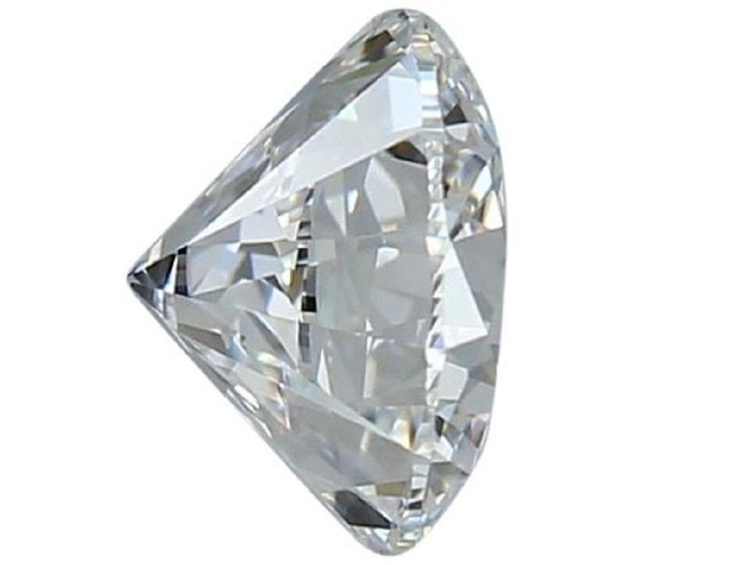 Sparkling 1pc Natural Diamond w/ 0.53ct Round Brilliant E VVS2 GIA Certificate In New Condition For Sale In רמת גן, IL