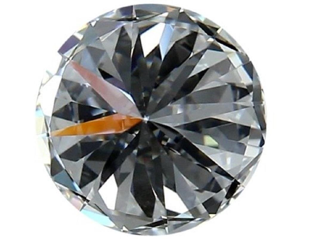 Sparkling 1pc Natural Diamond w/ 0.53ct Round Brilliant E VVS2 GIA Certificate For Sale 1