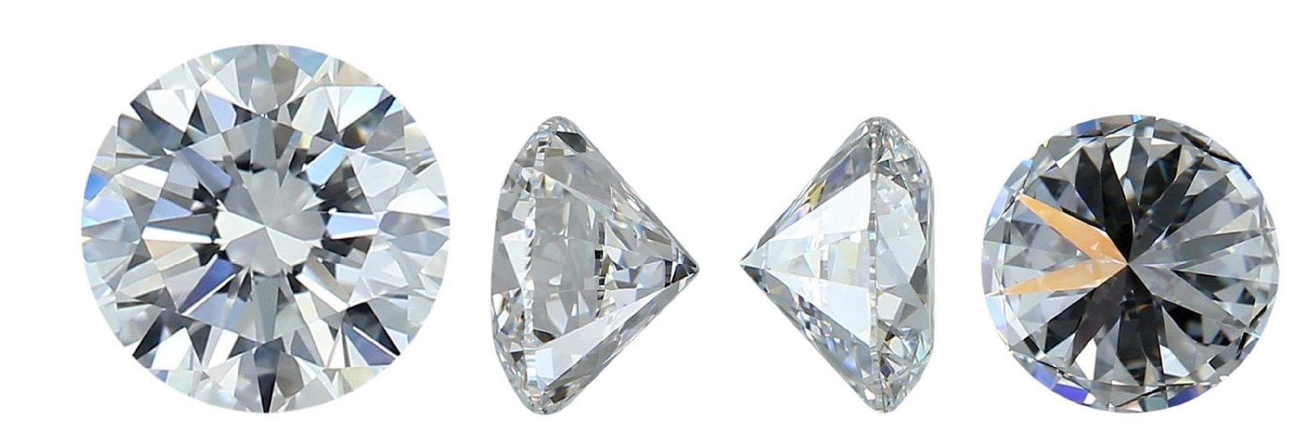 funkelnder 1pc natürlicher Diamant mit 0,55 Karat rundem D IF IGI-Zertifikat für Damen oder Herren im Angebot
