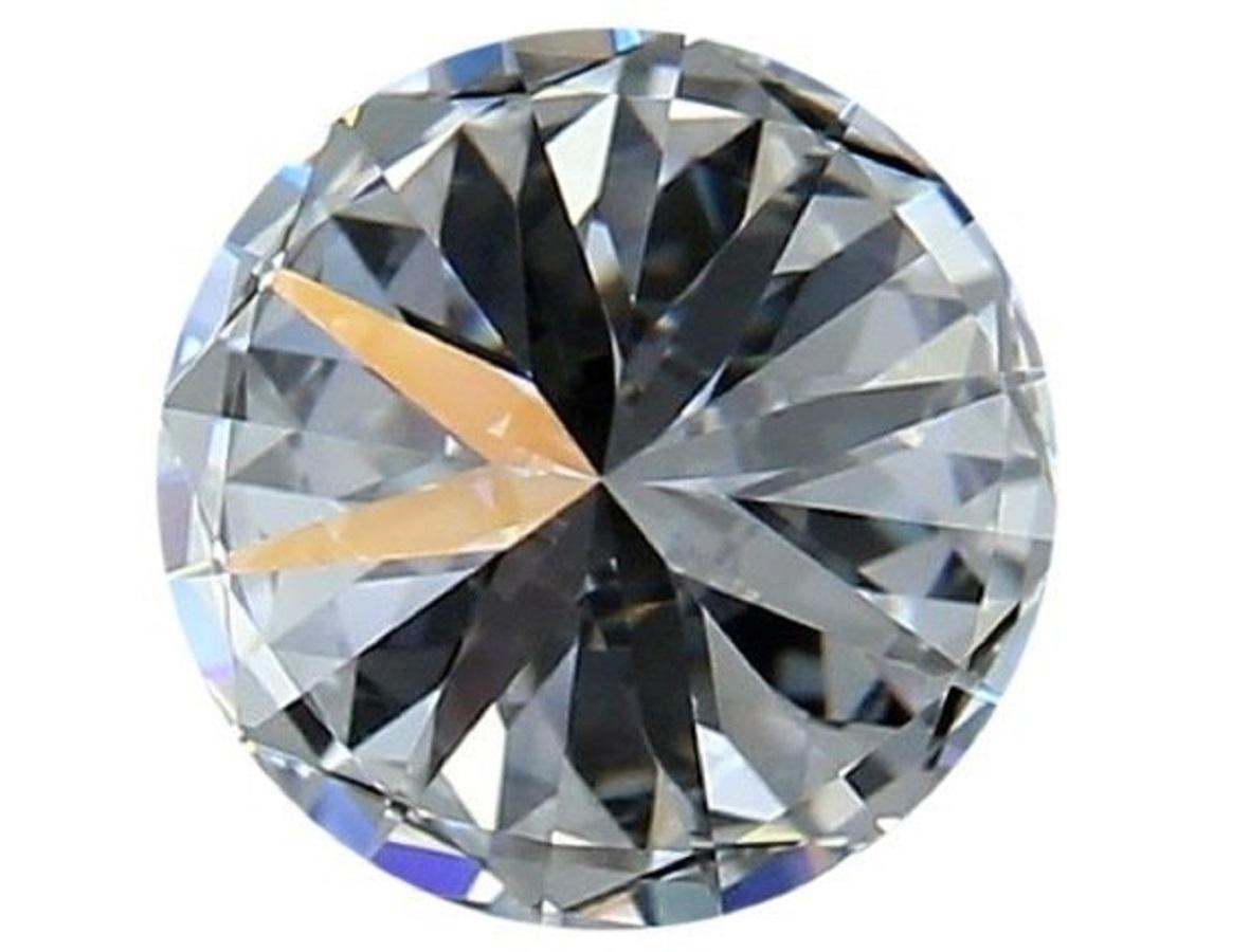 Women's or Men's Sparkling 1pc Natural Diamond w/ 0.55 ct Round D IF IGI Certificate For Sale