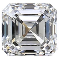 Sparkling 1pc Natural Diamond w/ 0.60 ct Asscher H VS2 GIA Certificate