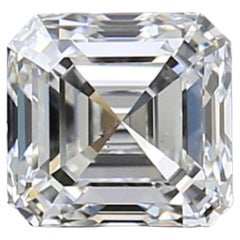 Sparkling 1Pc Natural Diamond with 0.60 Carat Asscher H VS2 GIA Certificate