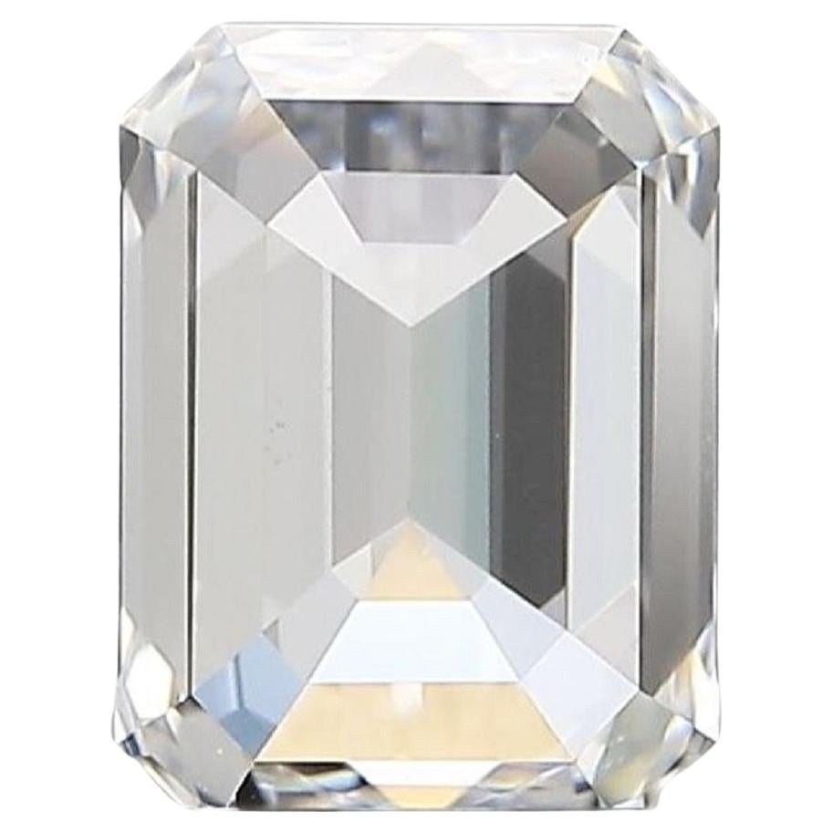 Sparkling 1pc Natural Diamond w/ 0.70 ct Emerald D IF IGI Certificate For Sale 2