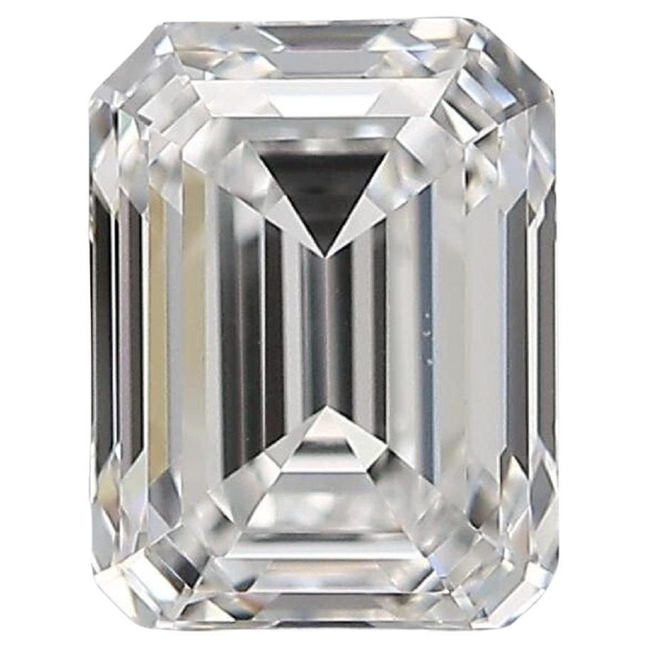 Sparkling 1pc Natural Diamond w/ 0.70 ct Emerald D IF IGI Certificate For Sale