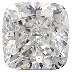 Sparkling 1pc Natural Diamond with 0.80 Carat Cushion F VVS2 GIA Certificate