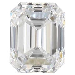 Sparkling 1pc Natural Diamond with 0.70 Ct Emerald D IF IGI Certificate