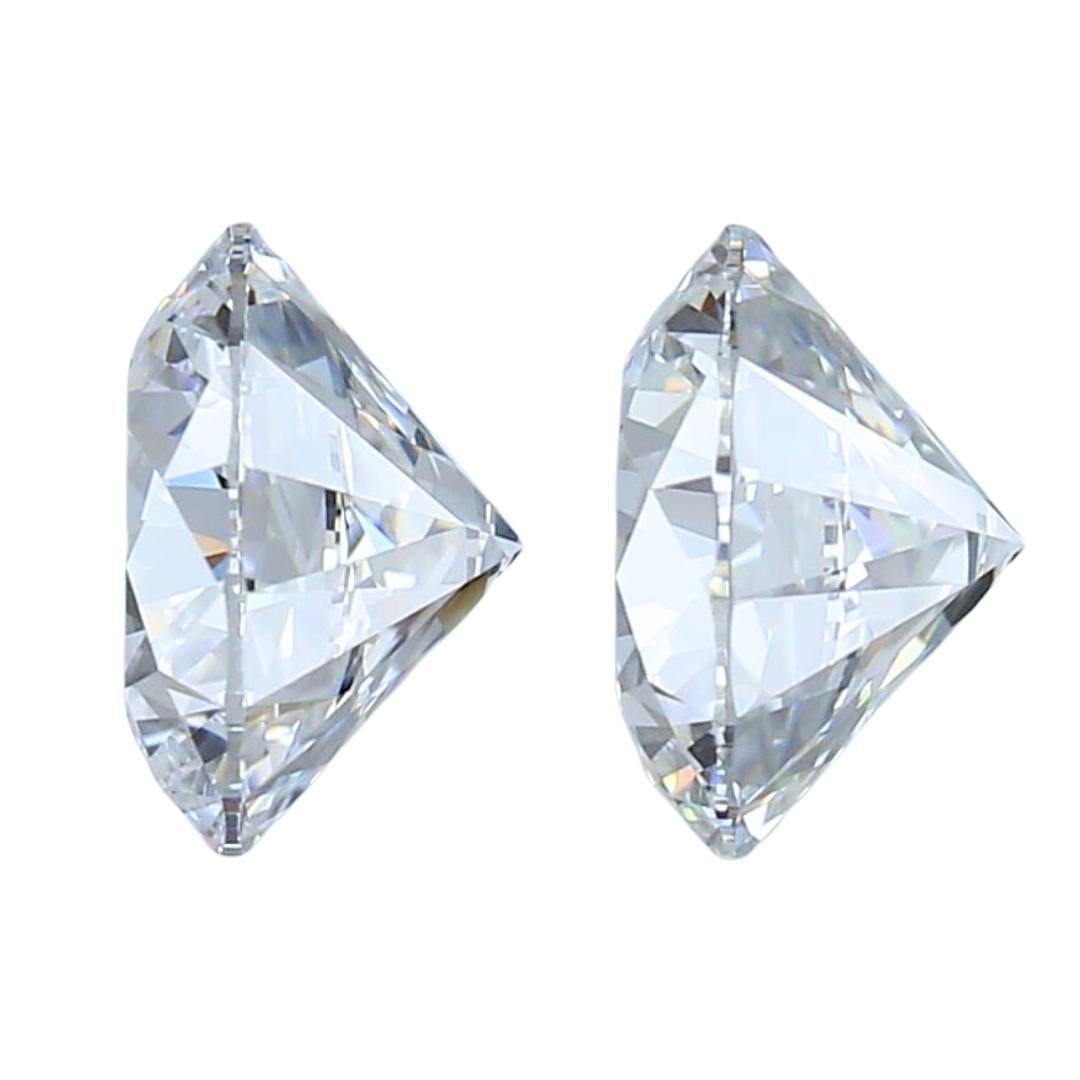 Sparkling 2.02ct Ideal Cut Pair of Diamonds - GIA Certified In New Condition For Sale In רמת גן, IL