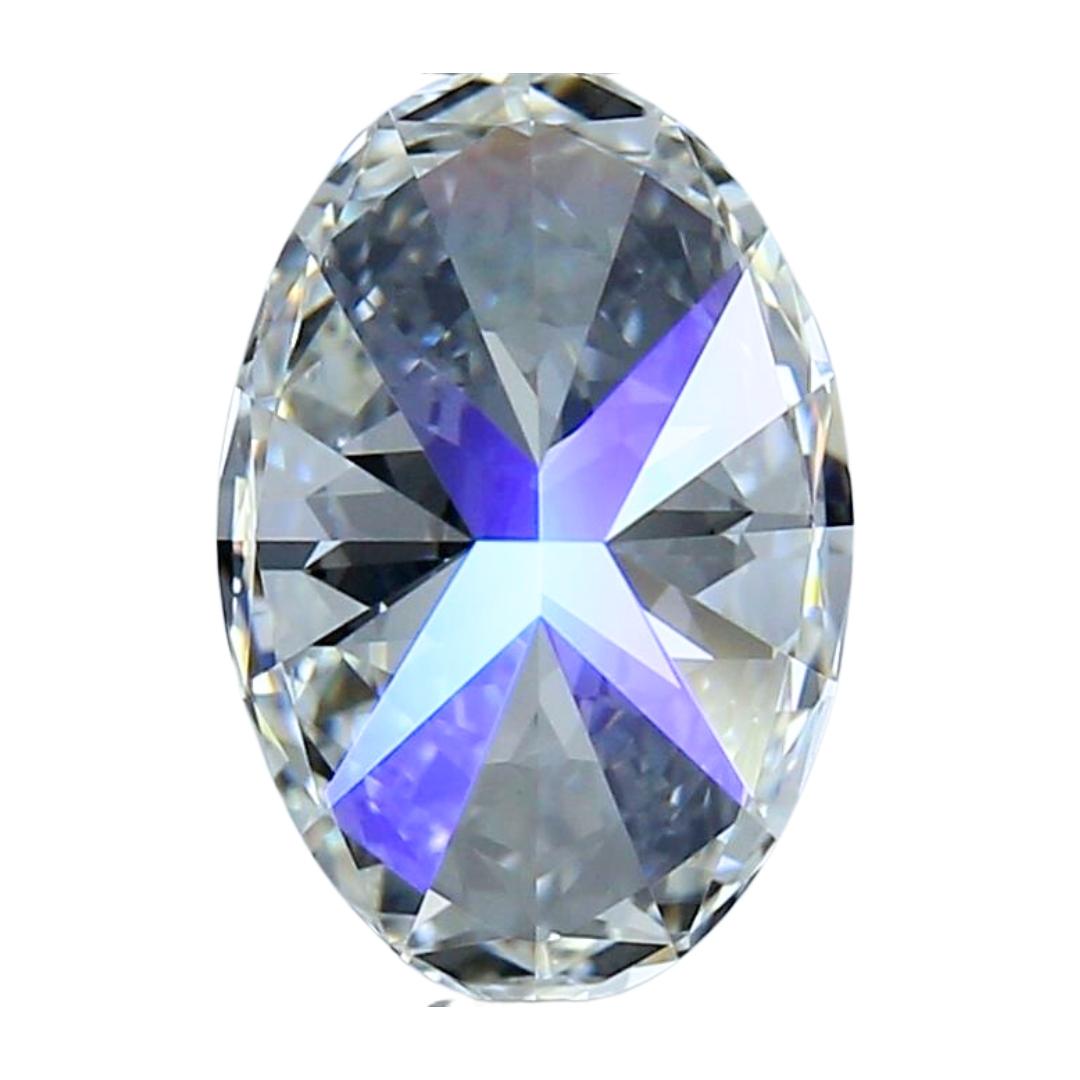 Diamant étincelant de 2,20 carats de forme ovale idéale, certifié GIA Pour femmes en vente