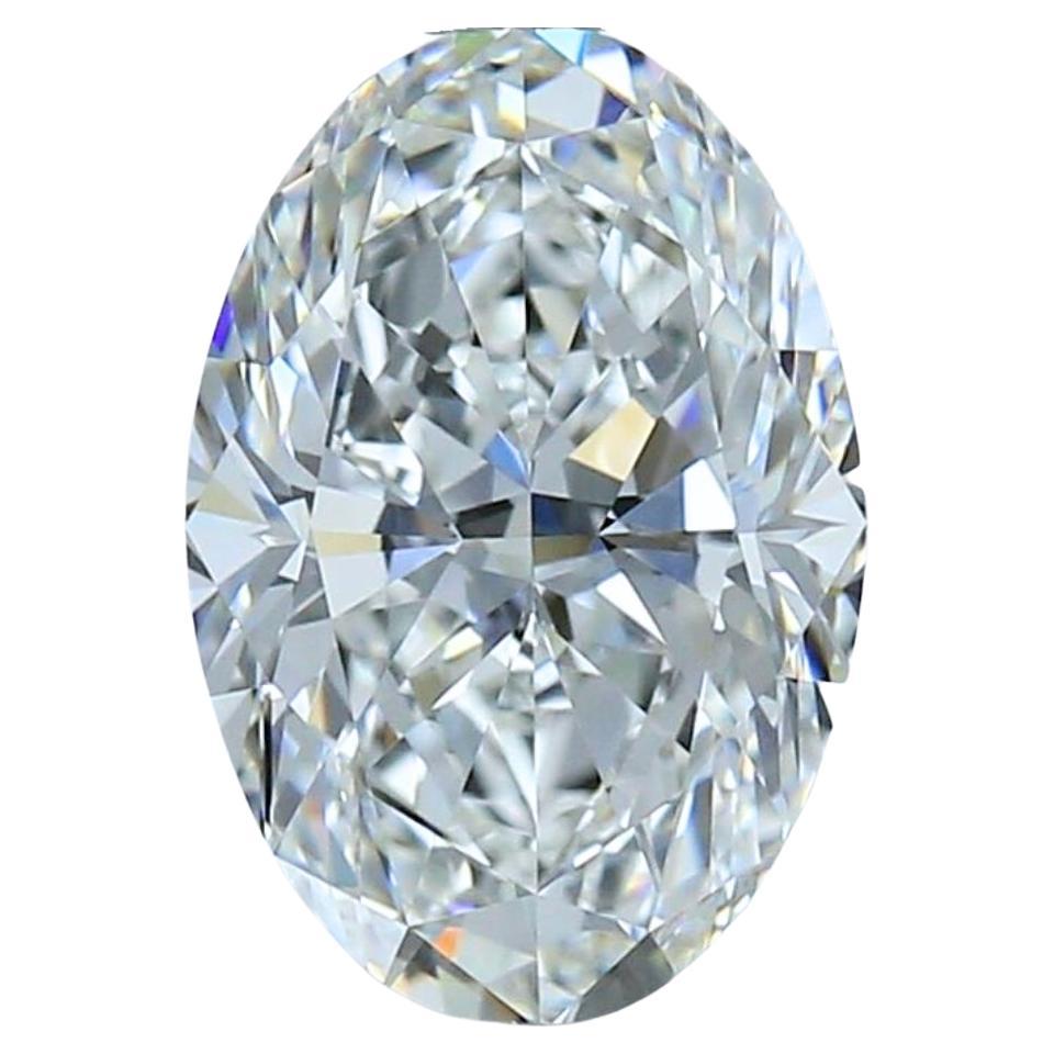 Diamant étincelant de 2,20 carats de forme ovale idéale, certifié GIA en vente