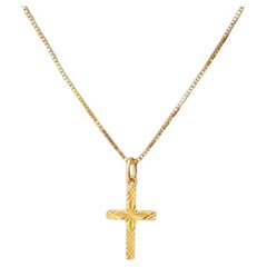 Stunning 22K Yellow Gold Cross Pendant Necklace