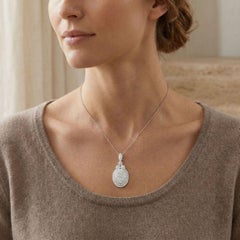 Sparkling 4.05ct Natural Diamond Statement Pendant in 18K White Gold