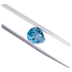 Zircon bleu scintillant de 5,15 carats  Poire 10x7mm