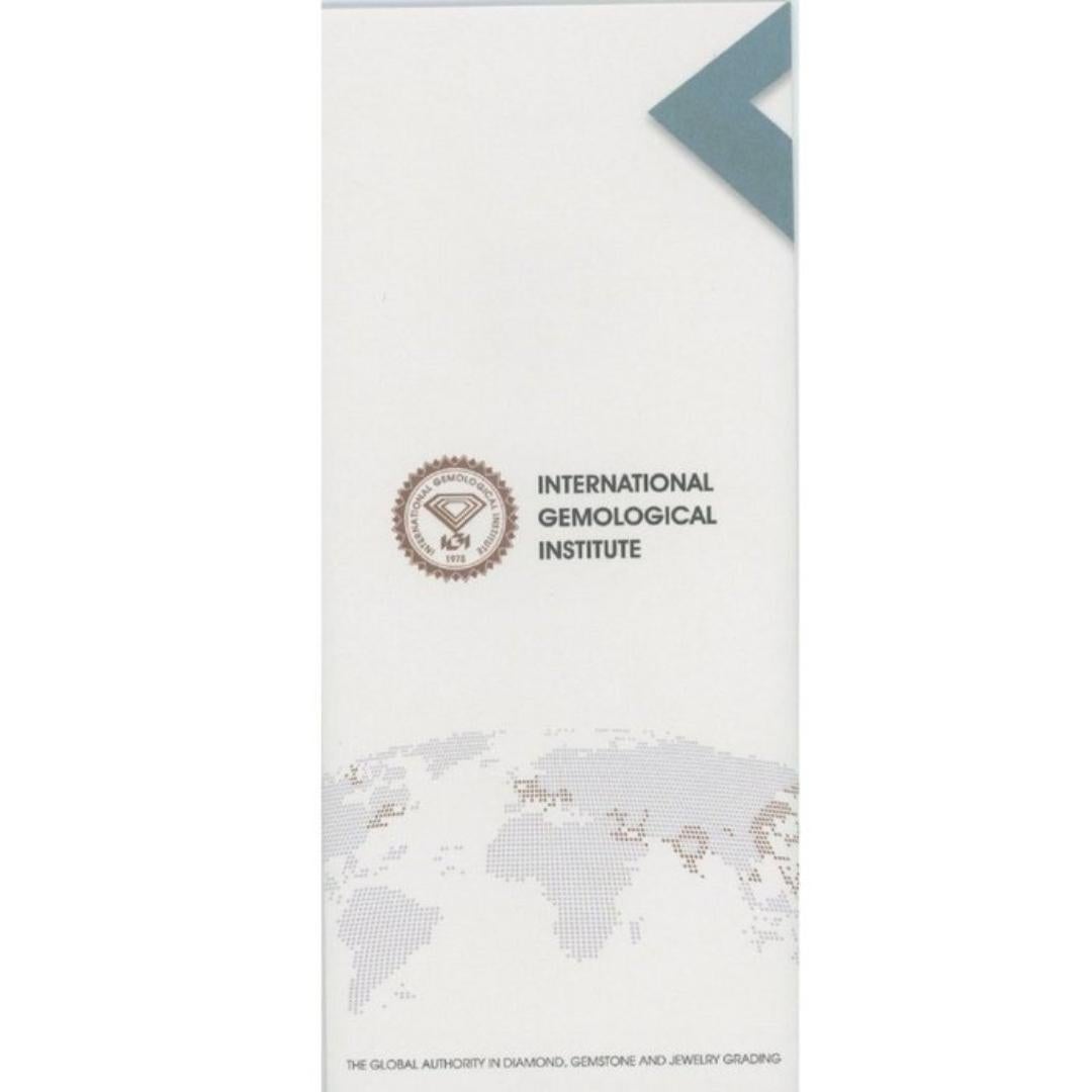 Anello a fascia con 5,18 carati di diamanti in oro bianco 18 carati - Certificato IGI in vendita 6