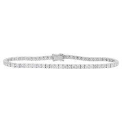 Sparkling 5.88ct Diamonds Tennis Bracelet in 18k White Gold - IGI Certified
