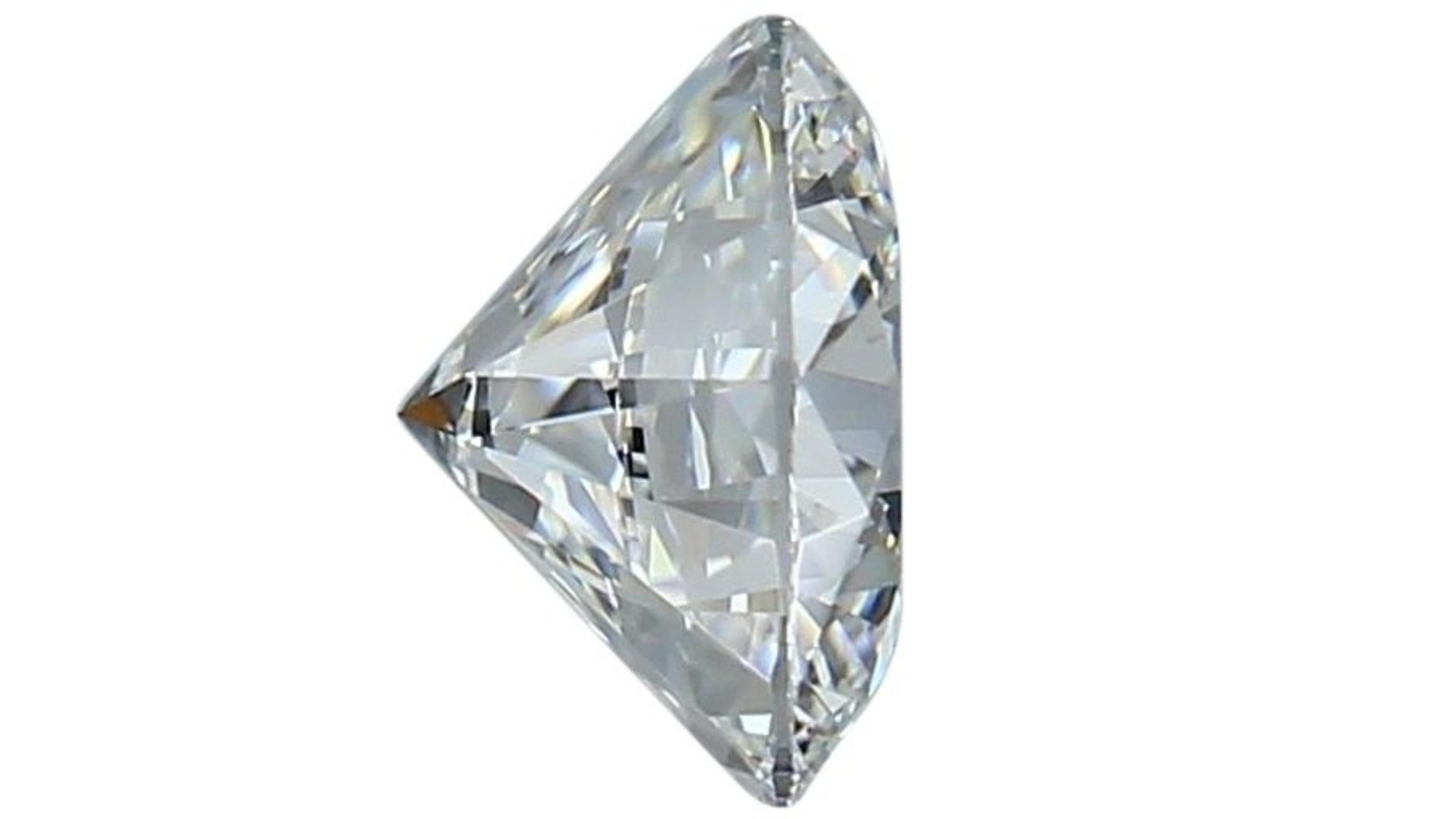 Sparkling .6 carat round brilliant cut natural diamond 5
