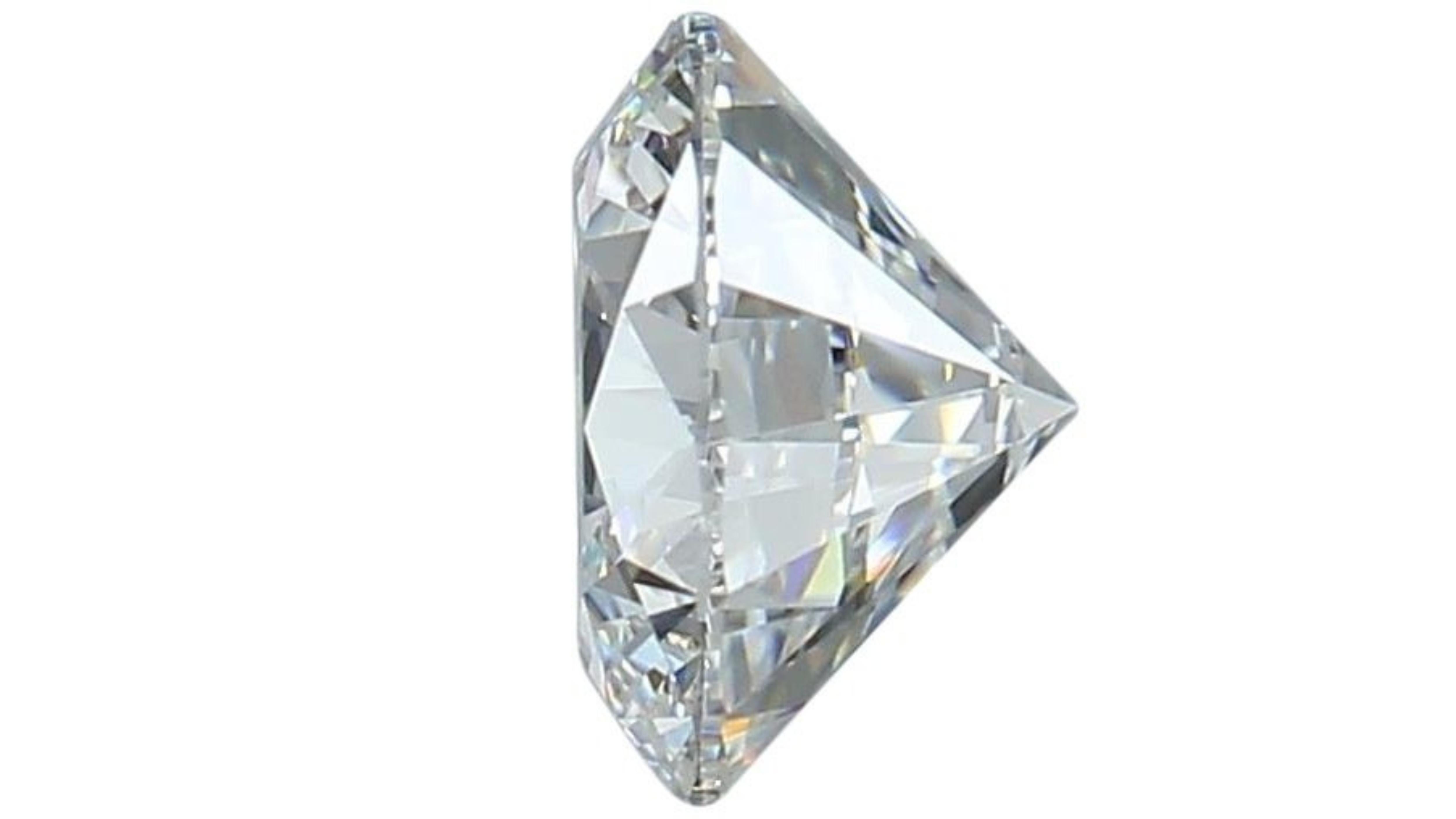 Sparkling .6 carat round brilliant cut natural diamond 6