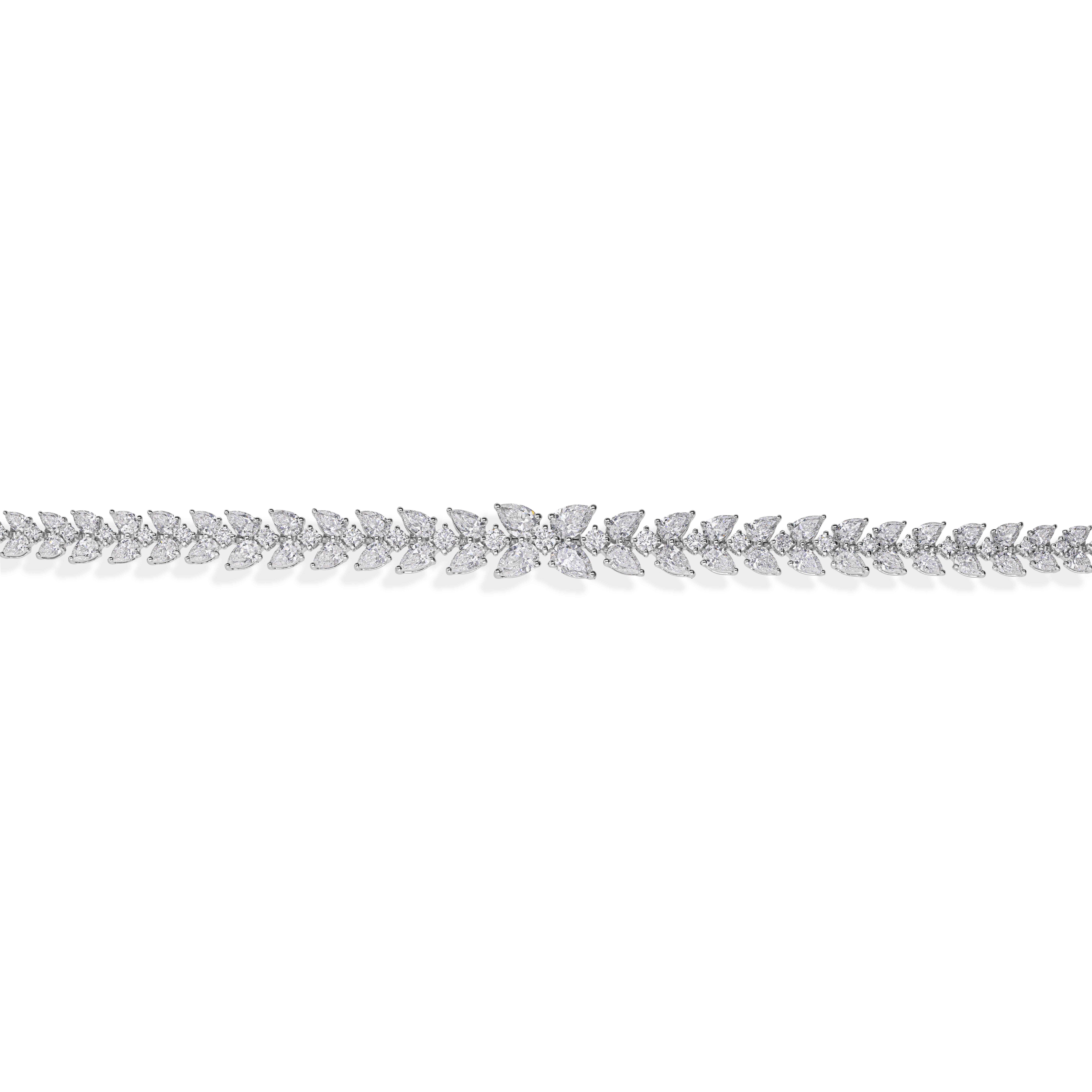 Funkelnde 7,28 Karat SI Reinheit HI Farbe Diamant Armband 18k Weißgold im Angebot 1
