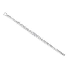 Funkelnde 7,28 Karat SI Reinheit HI Farbe Diamant Armband 18k Weißgold