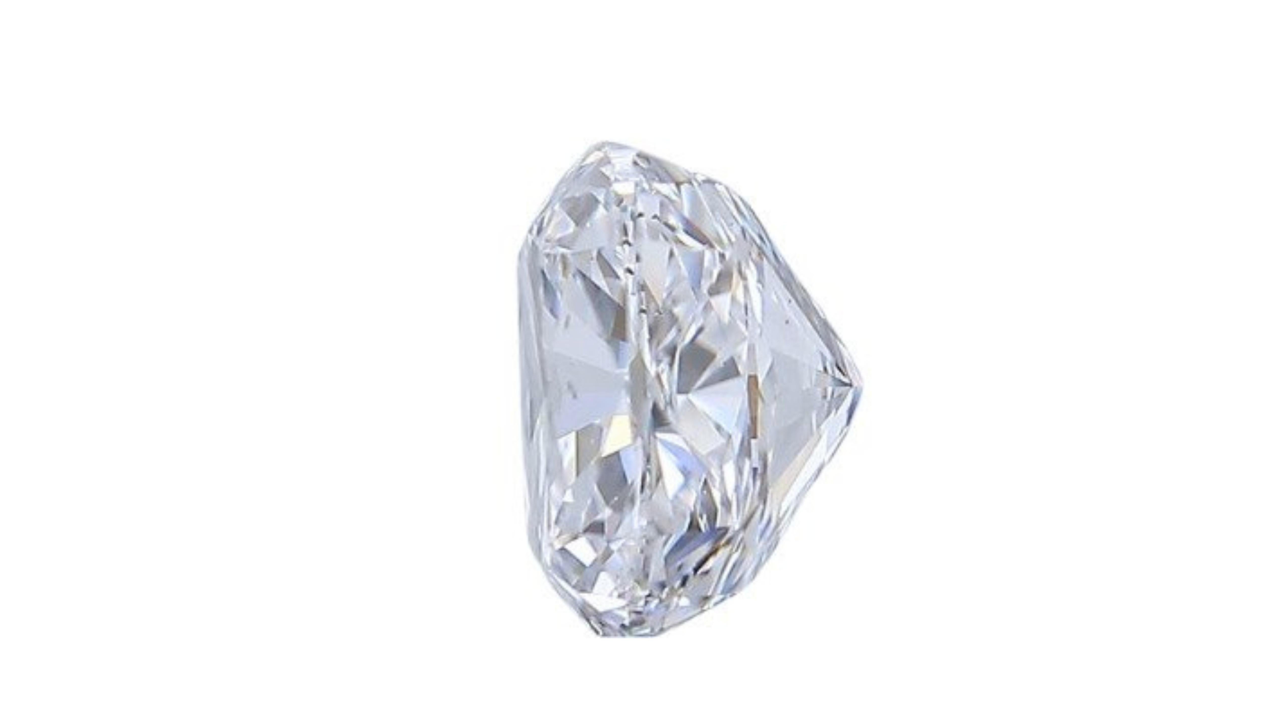 Sparkling Cushion Modified Brilliant Cut Natural Diamond in a 1.01 Carat In New Condition For Sale In רמת גן, IL