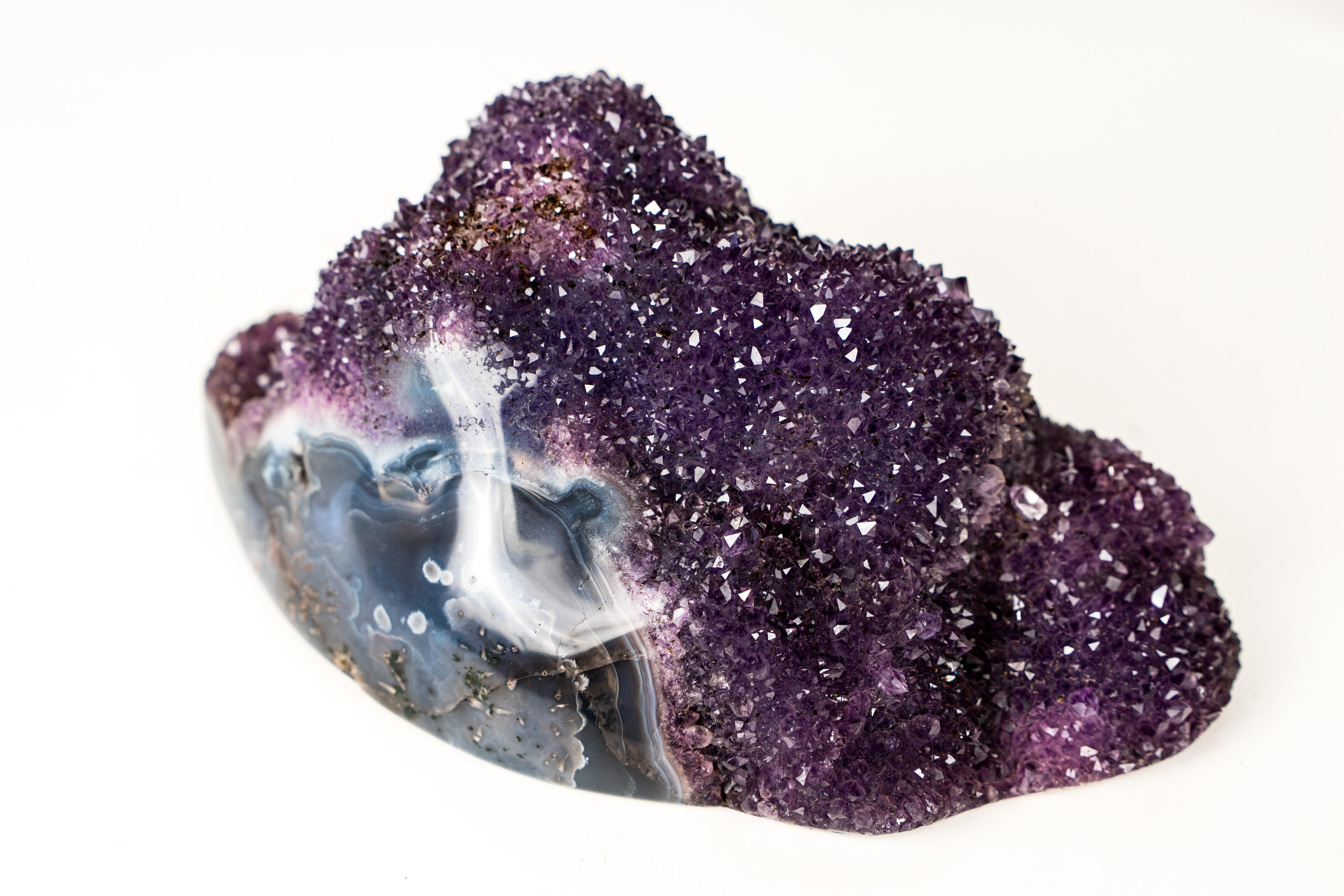 Spectacular Amethyst Flower 

▫️Description

Rarely seen in such impressive formation and size, this Amethyst flower cluster is a true natural artwork and the perfect centerpiece or statement crystal. It displays a deep, natural purple hue with
