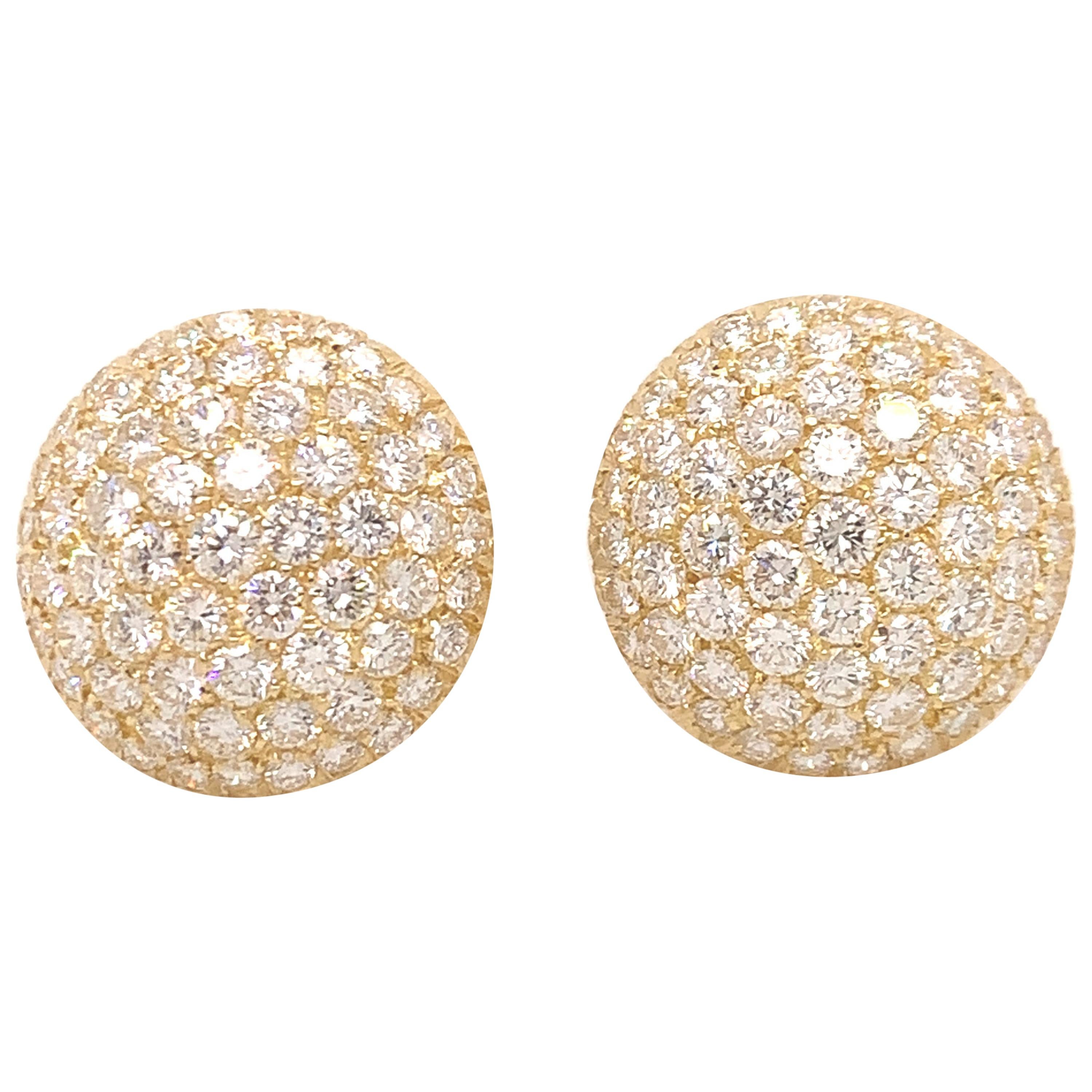 Sparkling Diamond and Gold Earrings