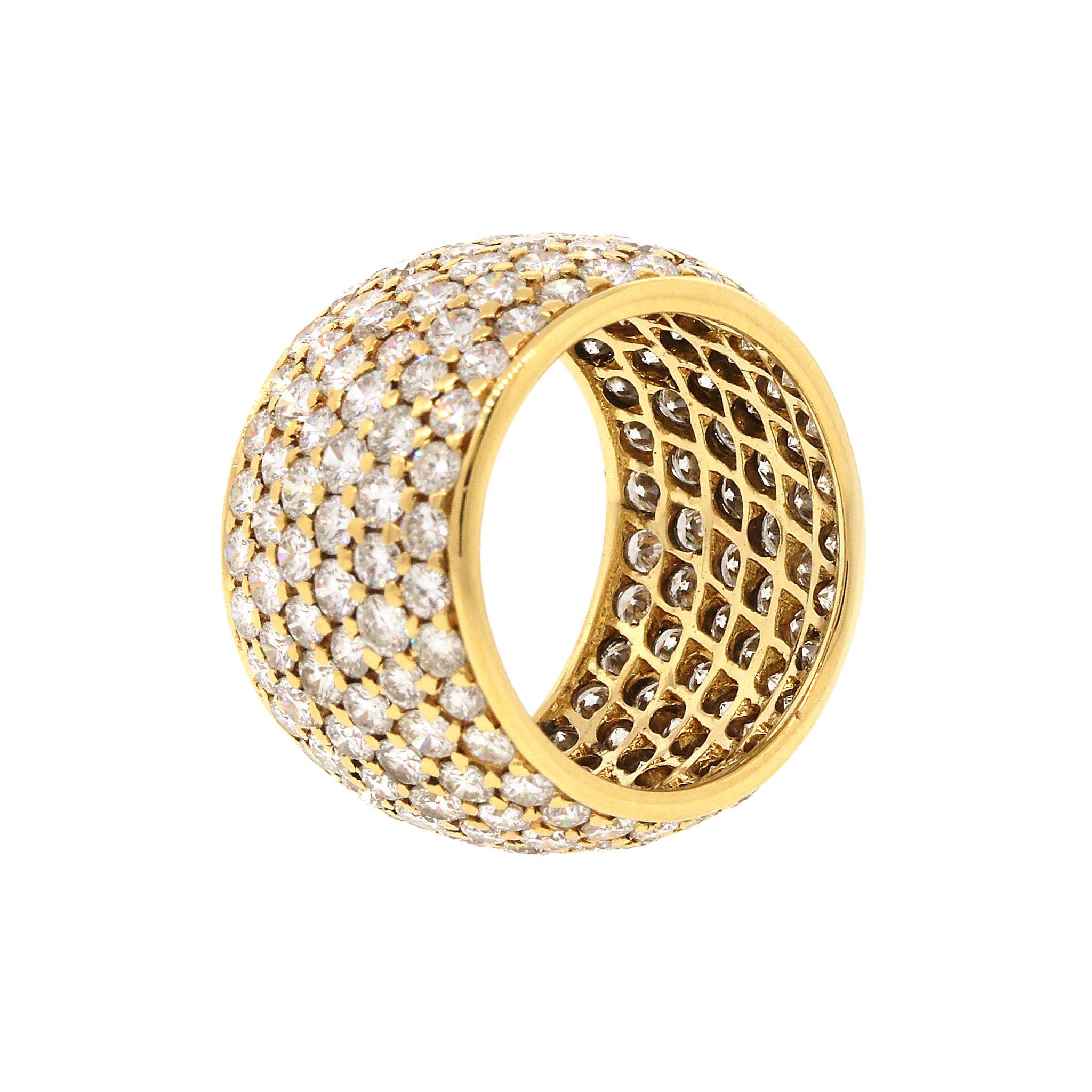 Pulsera brazalete con pavé de diamantes brillantes en venta 5