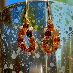 Sparkling Diamond Tourmaline Danglers
