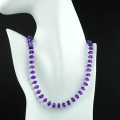 AJD Purple Amethyst and Clear Crystal Choker Necklace February Birthstone