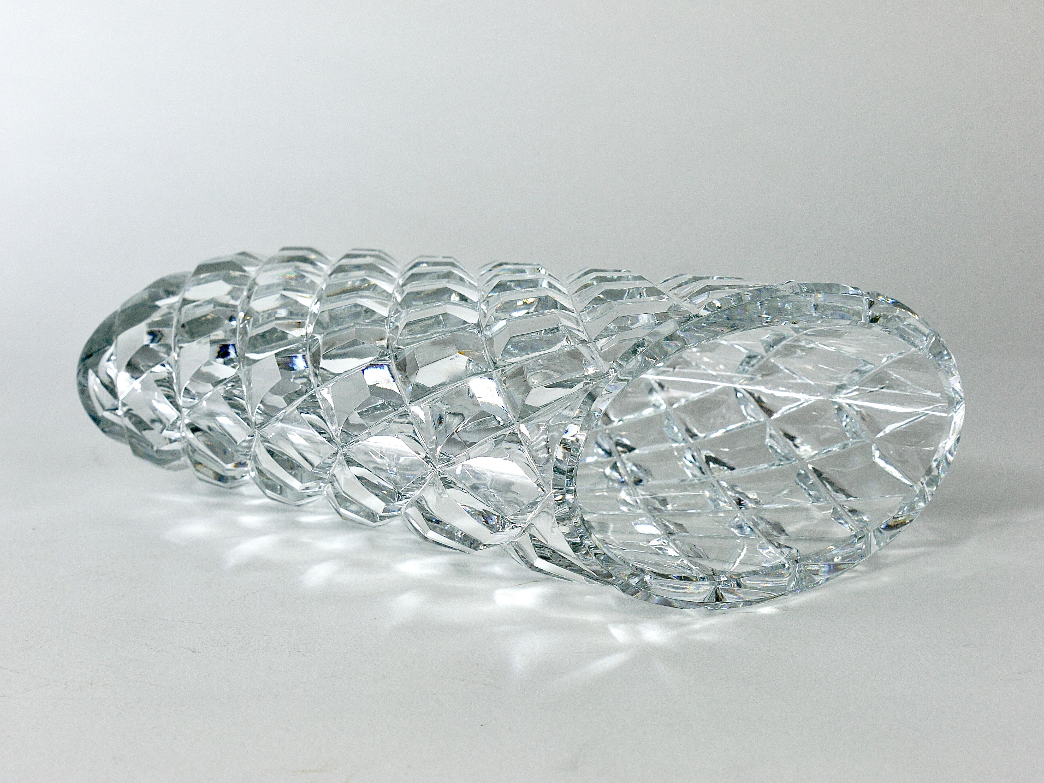 Sparkling Facetted Crystal Glass Vase by Claus Josef Riedel, Austria, 1970s For Sale 4