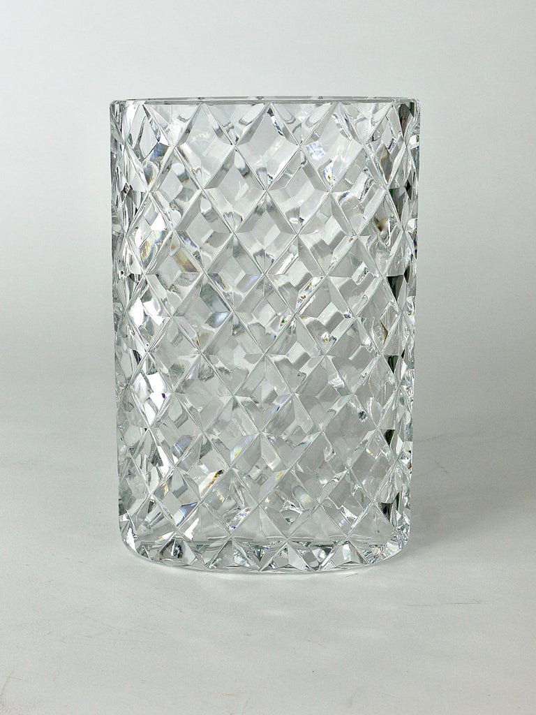 Sparkling Facetted Crystal Glass Vase by Claus Josef Riedel, Austria, 1970s For Sale 7