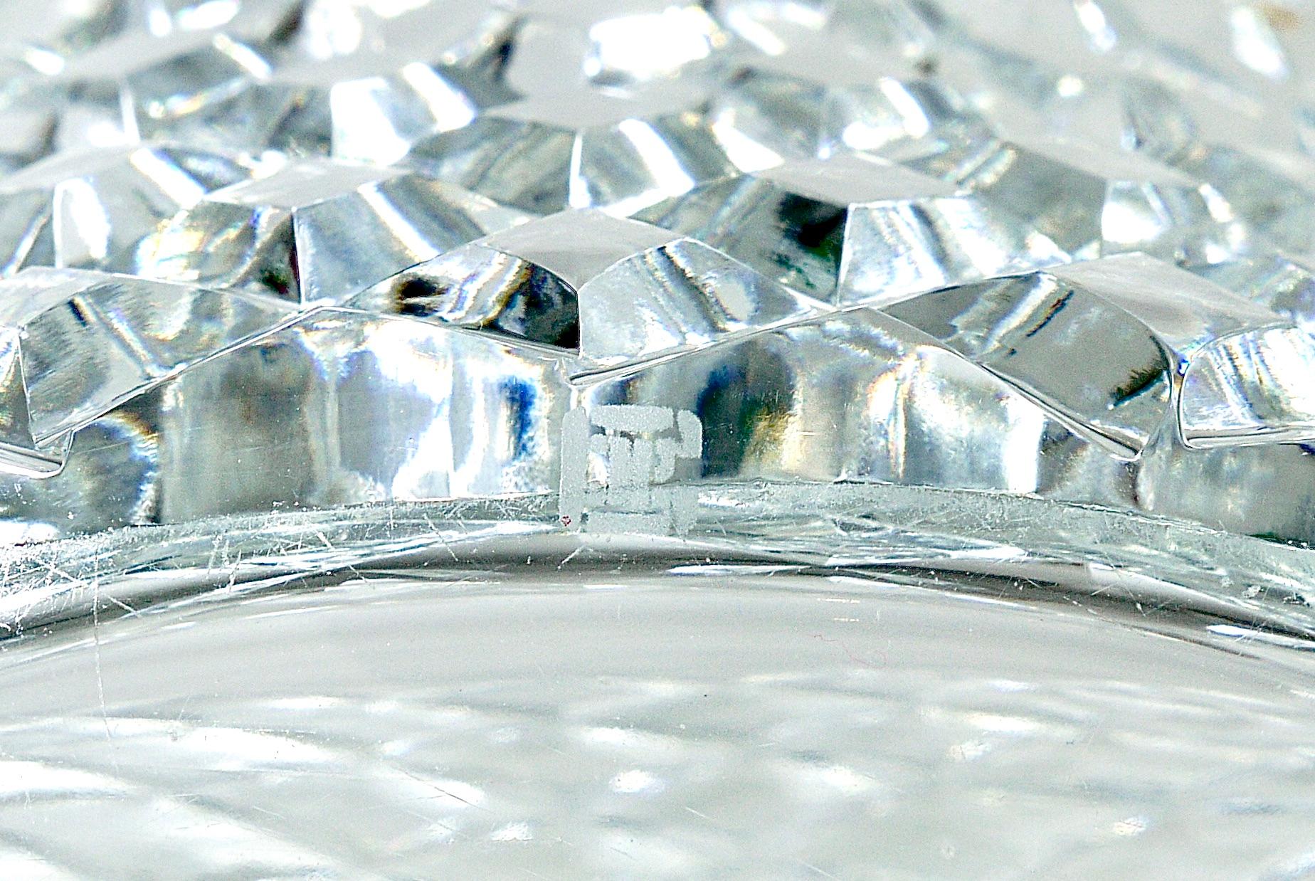 Mid-Century Modern Sparkling Facetted Crystal Glass Vase by Claus Josef Riedel, Austria, 1970s For Sale