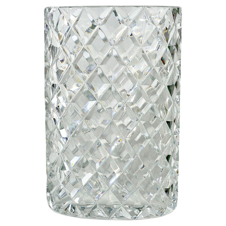 Sparkling Facetted Crystal Glass Vase by Claus Josef Riedel, Austria, 1970s For Sale