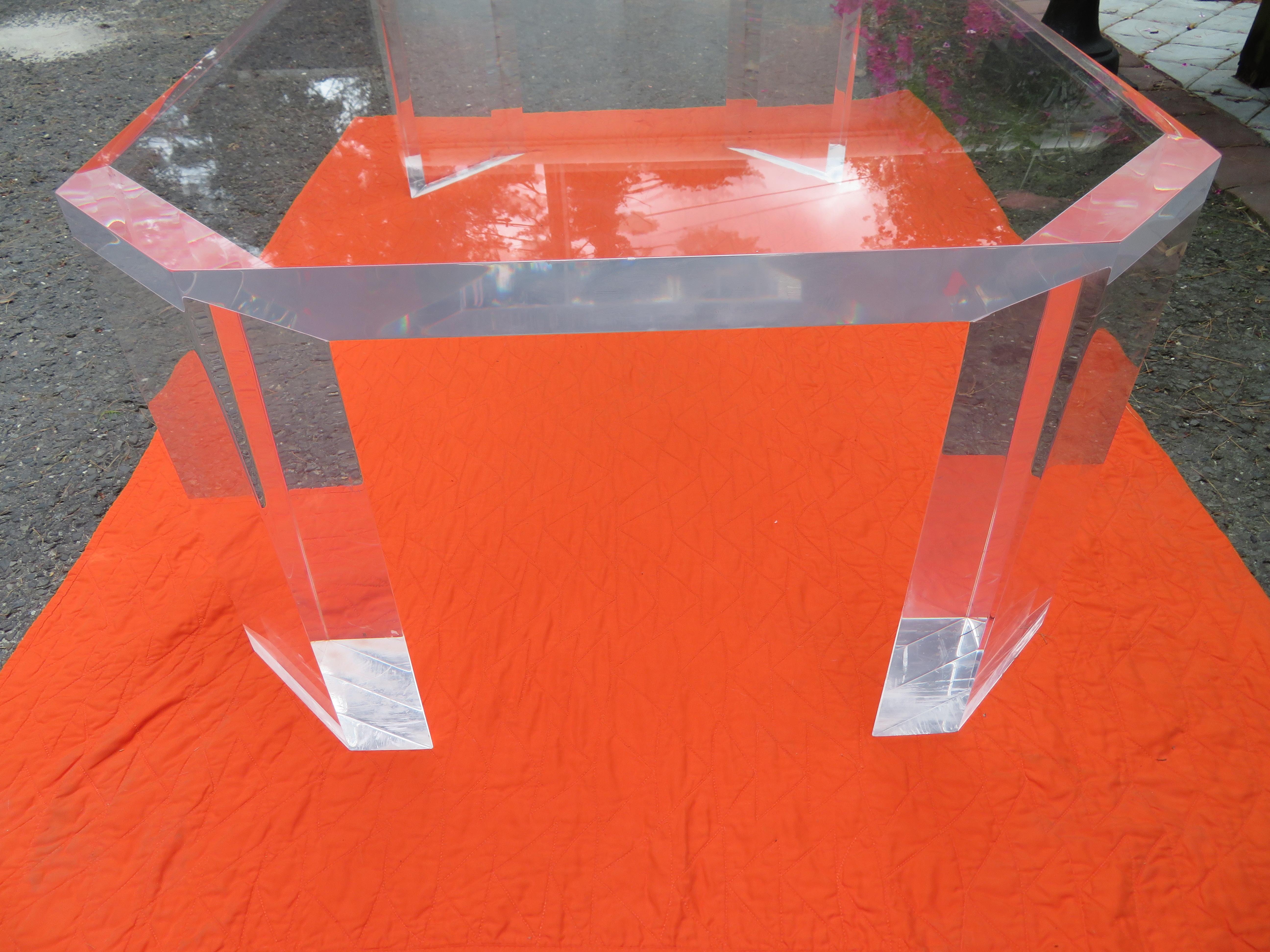 Sparkling Lucite Coffee Table by Charles Hollis Jones 