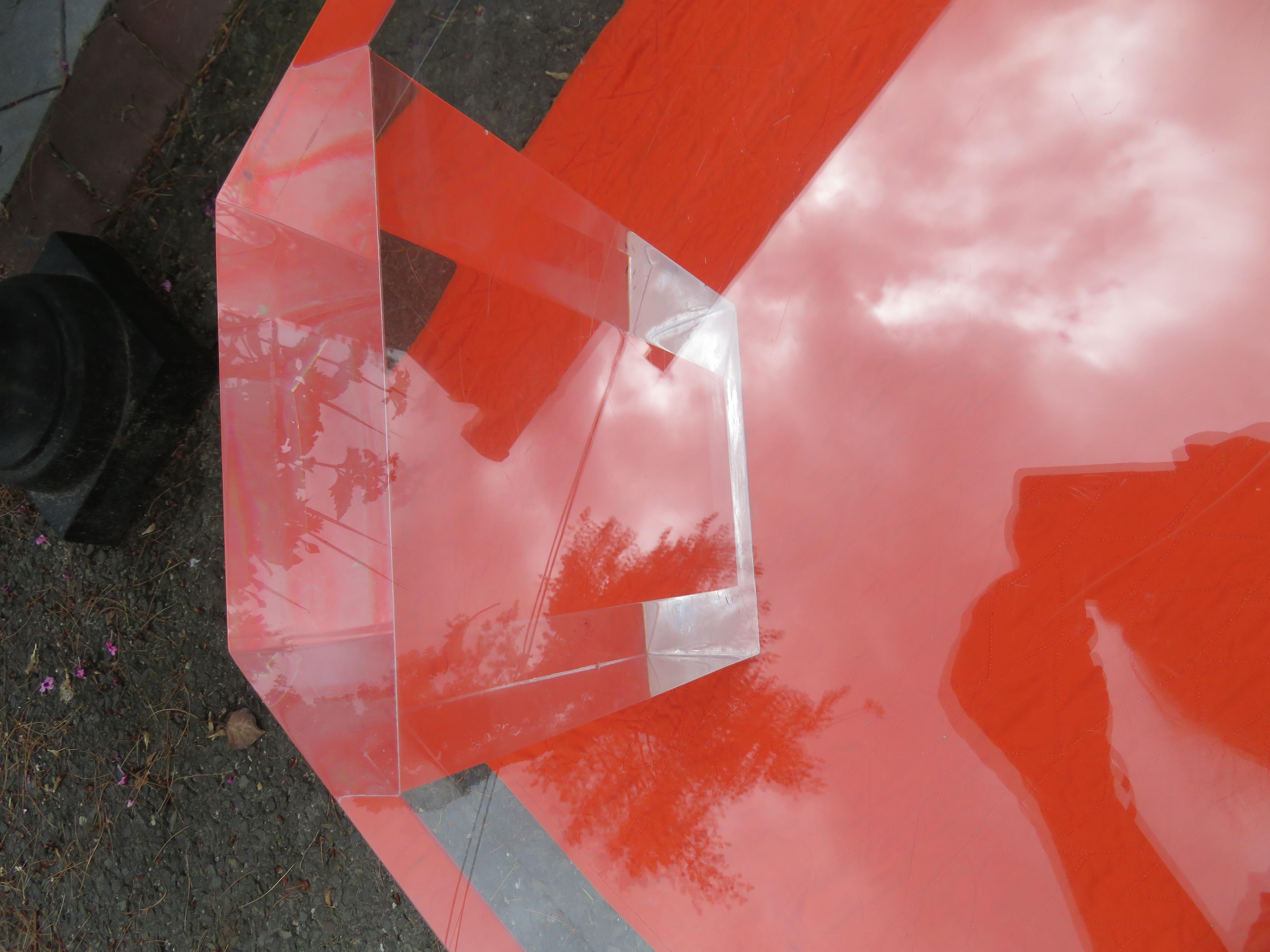 Sparkling Lucite Coffee Table by Charles Hollis Jones 