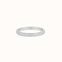 Sparkling Moissanite Band 925 Sterling Silver Beautiful Ring Gift For Women.