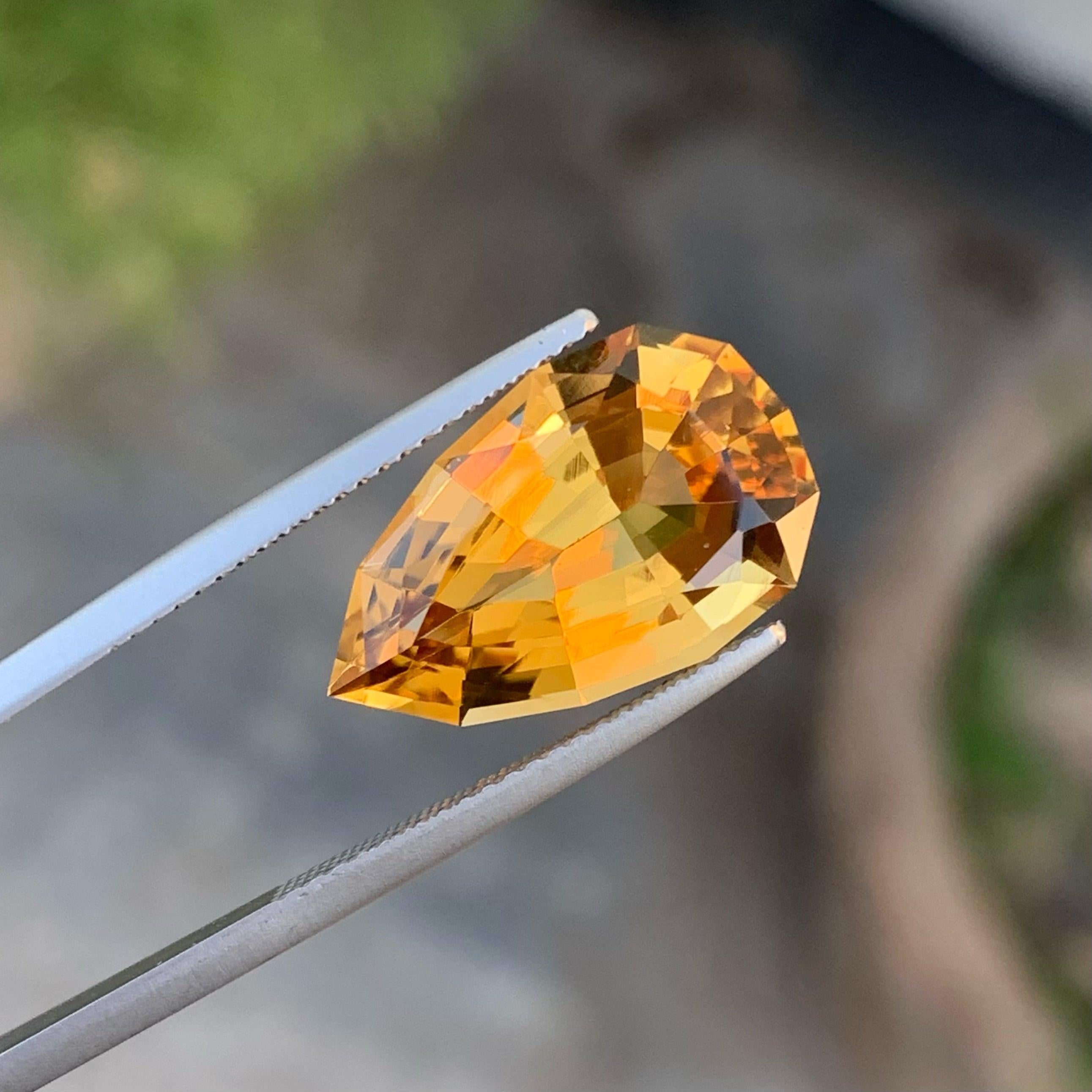 Citrino naturale scintillante per ciondolo 7,90 CT Citrino brasiliano per gioielli In condizioni Nuovo in vendita a Bangkok, TH