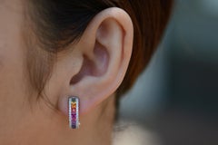 Sparkling Rainbow Sapphire Multi Color Earrings