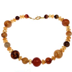 Sparkling Spiderweb Jasper and Citrine Necklace Sparkling Spiderweb Jasper and Citrine Necklace