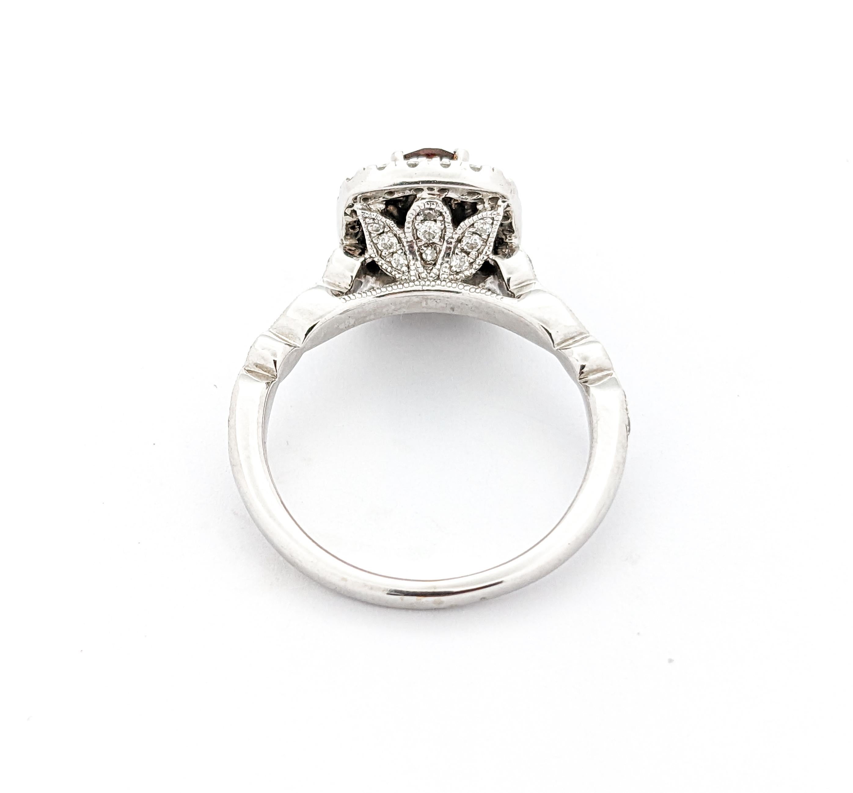 Sparkling Tourmaline & Diamond Dress Ring For Sale 3