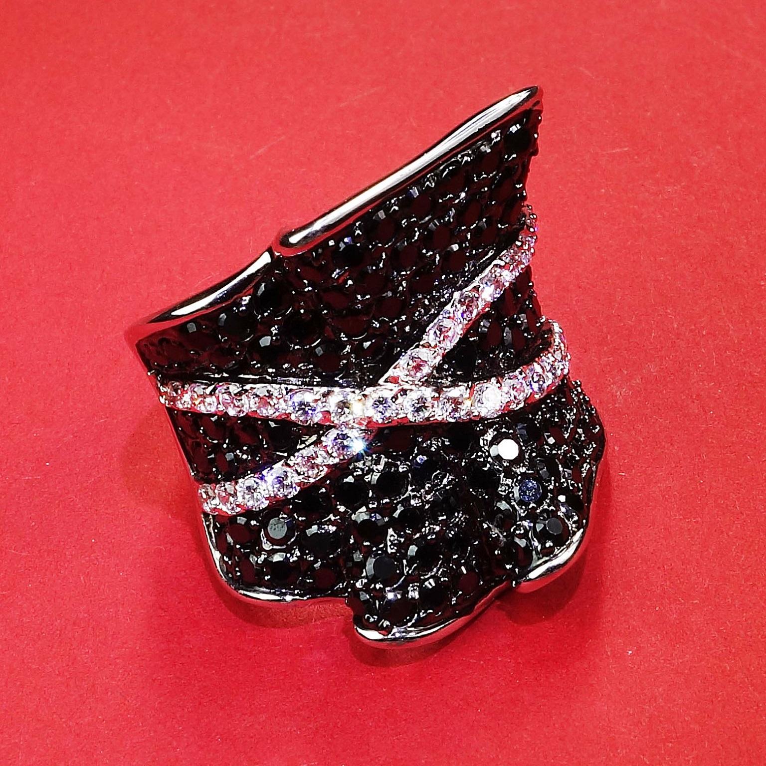 black sparkly ring