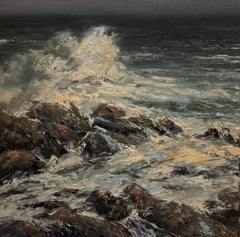 "Cascais, Portugal" By Sparky LeBold, Coastline Seascape Oil Painting