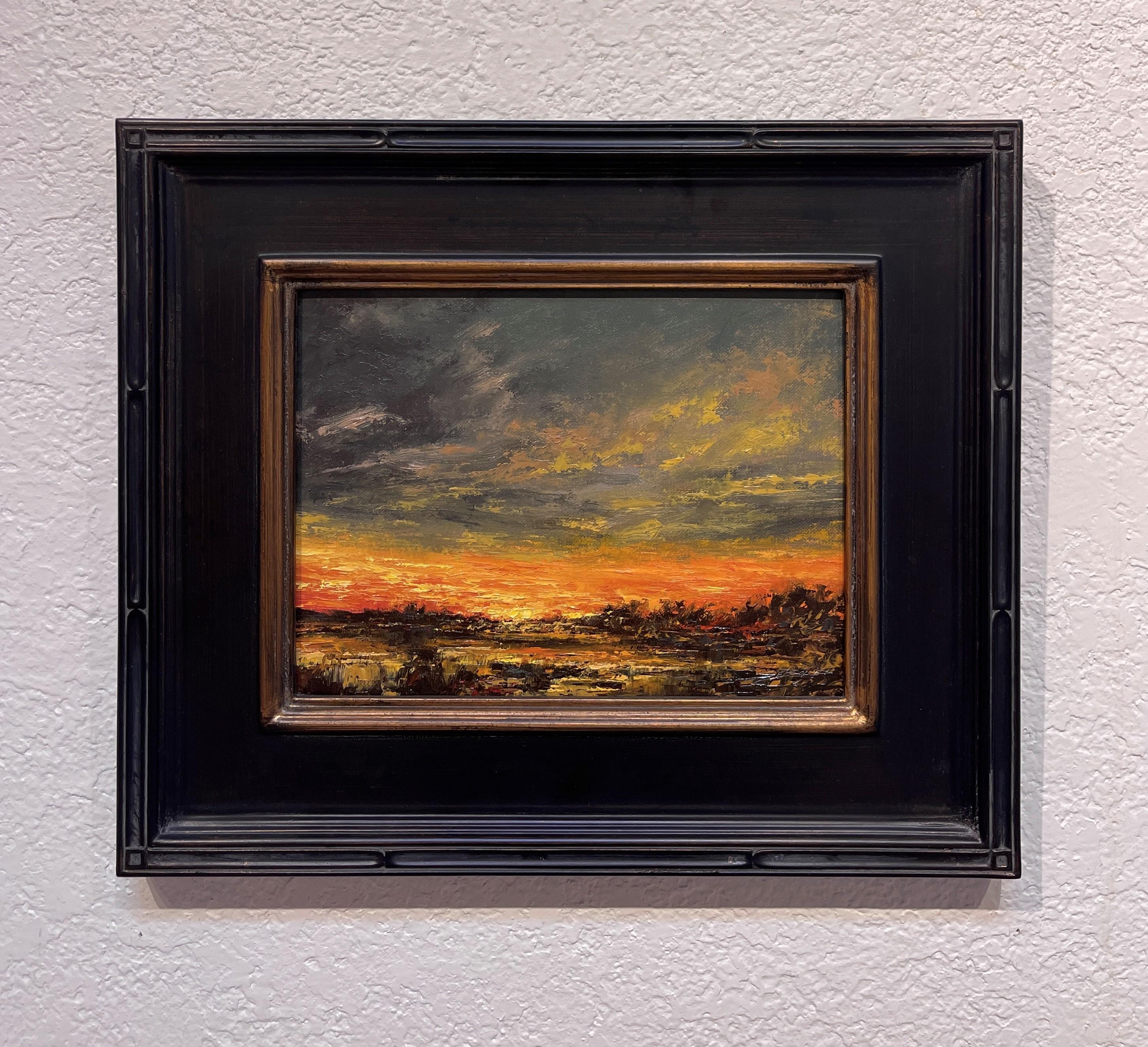 „Marsh Lands,“ Colorado-Sonnenuntergang, Landschaft, Ölgemälde von Sparky LeBold im Angebot 1