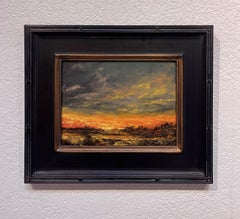 "Marsh Lands, " Colorado Sunset, Landscape Oil Painting by Sparky LeBold