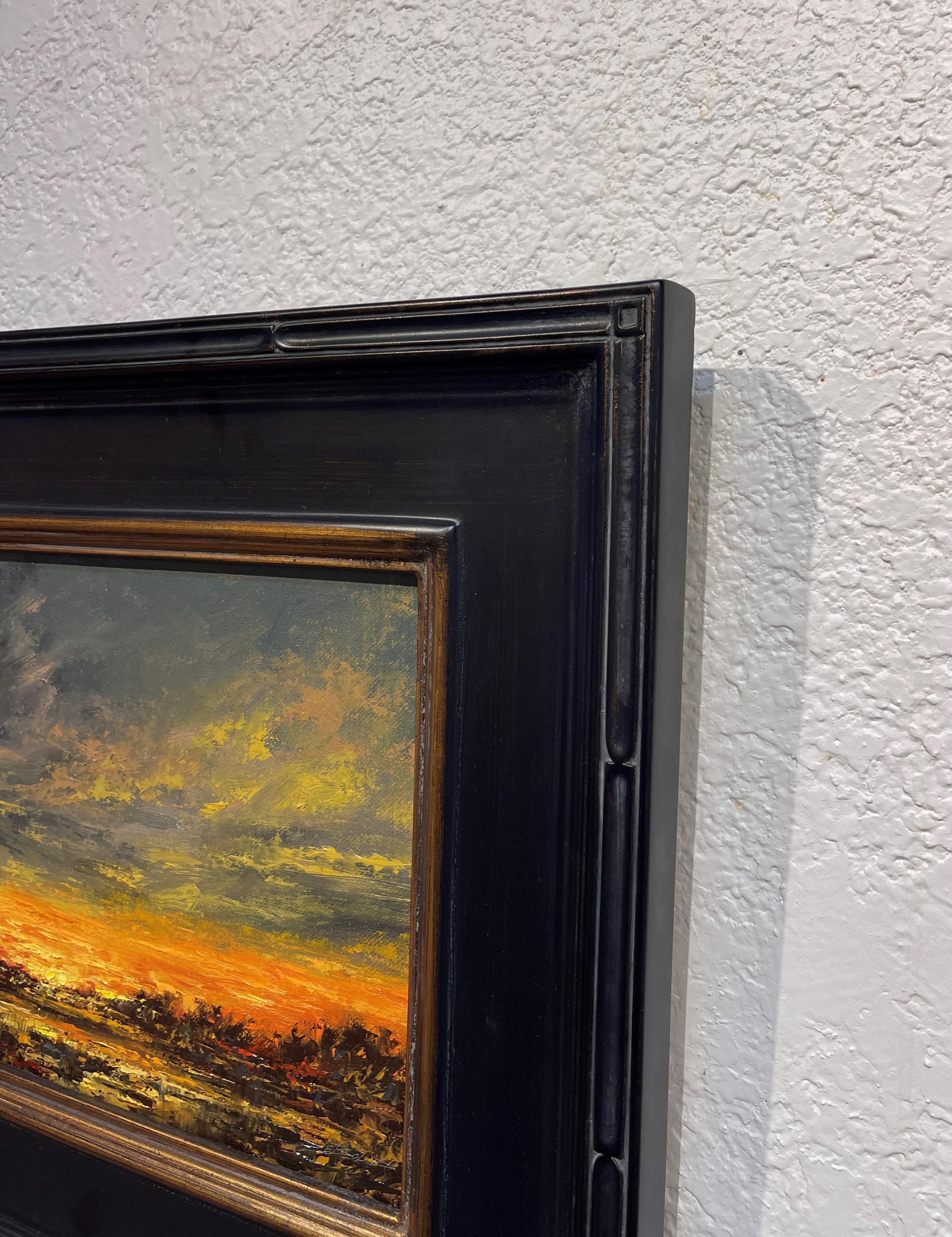 „Marsh Lands,“ Colorado-Sonnenuntergang, Landschaft, Ölgemälde von Sparky LeBold im Angebot 2